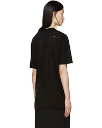 Givenchy Black Distressed Logo T Shirt