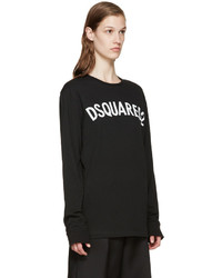 Dsquared2 Black Jersey Logo T Shirt