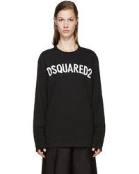 Dsquared2 Black Jersey Logo T Shirt