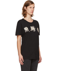 Alexander McQueen Black Mythical Logo T Shirt