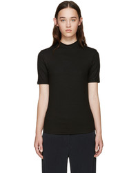 Nomia Black Ribbed Jersey T Shirt