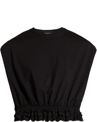 Simone Rocha Broderie Anglaise Trimmed Cotton Jersey T Shirt