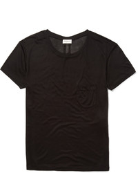 Saint Laurent Chest Pocket Silk Jersey T Shirt
