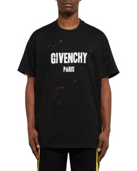 Givenchy Columbian Fit Flocked Cotton Jersey T Shirt