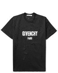 Givenchy Columbian Fit Flocked Cotton Jersey T Shirt