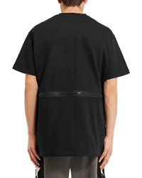 Givenchy Columbian Fit Zip Detailed Cotton Jersey T Shirt
