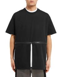 Givenchy Columbian Fit Zip Detailed Cotton Jersey T Shirt