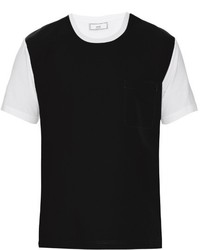 Ami Contrast Panel Cotton Jersey T Shirt