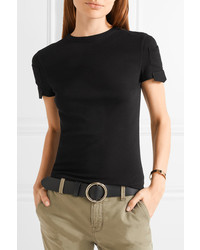 Helmut Lang Cotton Jersey T Shirt Black