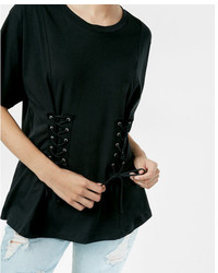 Express Double Lace Up Corset Tee