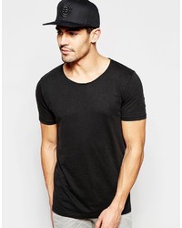 Selected Homme T Shirt With Raw Edge Neck