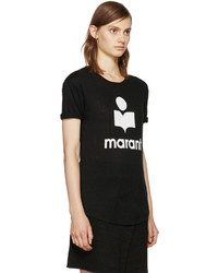 Etoile Isabel Marant Isabel Marant Etoile Black Linen Koldi T Shirt