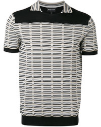Emporio Armani Knitted Detail Contrast T Shirt