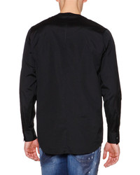 DSQUARED2 Long Sleeve Poplin T Shirt Black