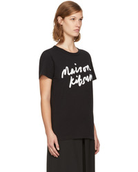 MAISON KITSUNE Maison Kitsun Black Handwriting Logo T Shirt
