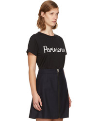 MAISON KITSUNE Maison Kitsun Black Parisienne T Shirt