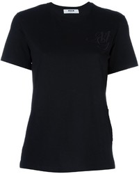 MSGM Logo Embroidered T Shirt