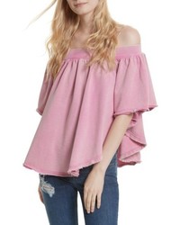 Free People New Kiss Me Off The Shoulder Tee