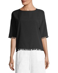 French Connection Polly Plains Pompom Tee