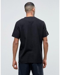 Asos Regular Fit Woven T Shirt In Slub Texture In Black