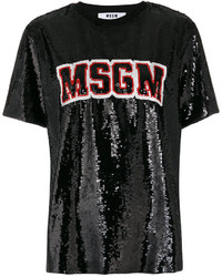 MSGM Sequin Embellished T Shirt