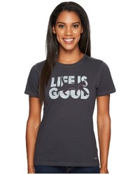 Life is Good Silhouette Cat Crusher Tee Clothing