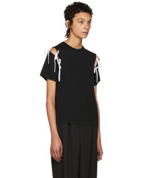 Facetasm Ssense Black Tie Shoulder T Shirt