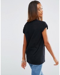 Asos T Shirt In Boyfriend Fit With Distress Detail