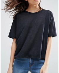 Asos T Shirt In Linen Mix Fabric