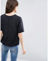 Asos T Shirt In Linen Mix Fabric