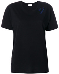 Saint Laurent T Shirt With Embroidered Logo