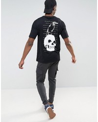 Asos Tall Oversized T Shirt With Bird Skull Pint