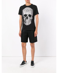 Philipp Plein Textured Skull T Shirt