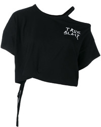 Ann Demeulemeester True Black Cropped T Shirt