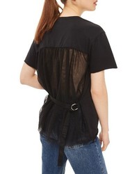 Topshop Tulle Back Tee