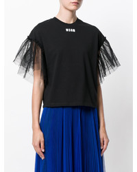 MSGM Tulle Sleeve T Shirt