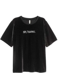 H&M Velour T Shirt