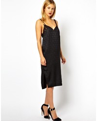 Asos Collection Cami Dress In Jacquard With Lace Trim