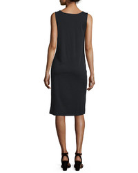 Joan Vass Sleeveless Luxe Pima Cotton Tank Dress Plus Size