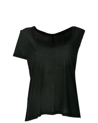 Unravel Project Asymmetric Sleeve Twisted Scoop Neck Tank