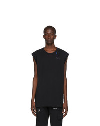 Off-White Black And Silver Unfinished Tank