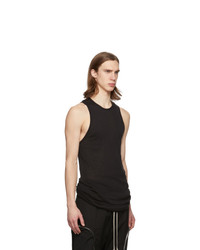 Rick Owens Black Anthem Rib Tank Top