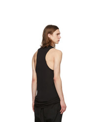 Rick Owens Black Anthem Rib Tank Top