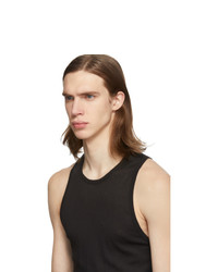 Rick Owens Black Anthem Rib Tank Top