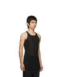 Rick Owens Black Basic Rib Tank Top