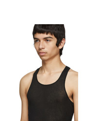 Rick Owens Black Basic Rib Tank Top