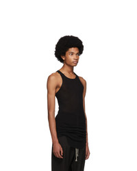 Rick Owens Black Basic Rib Tank Top