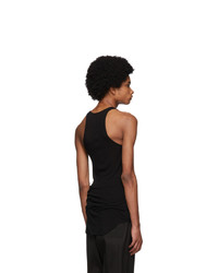 Rick Owens Black Basic Rib Tank Top