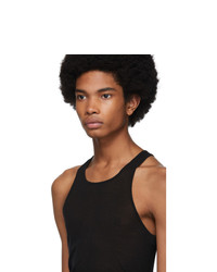 Rick Owens Black Basic Rib Tank Top