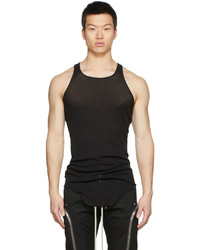 Rick Owens Black Basic Rib Tank Top